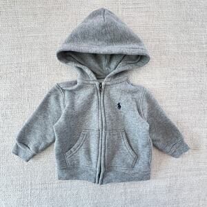 Ralph Lauren Gray Zip-up Hoodie VGUC 9mo